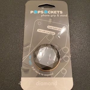 Black Metallic Diamond Popsocket